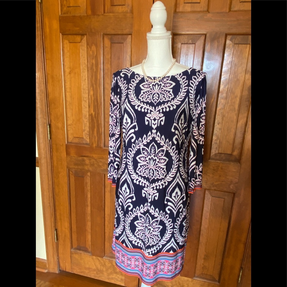 Vince Camuto Print Sheath Dress/Size 8